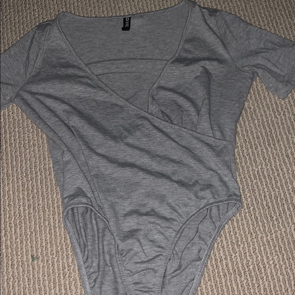 Divided plunge bodysuit